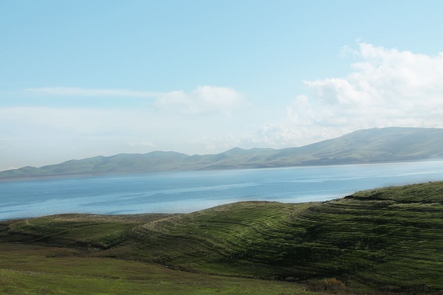 Hollister, CA - Landscape View in Hollister California of Hills and Mountains and Water